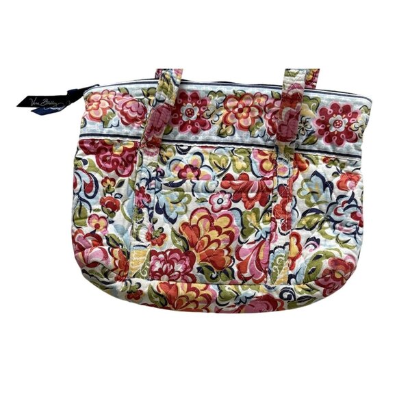 Vera Bradley Hope Garden Quilted Shoulder Hand Tote Bag With Zipper Closure - Picture 3 of 7
